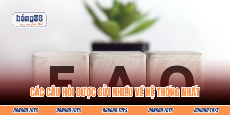 Các câu hỏi được gửi nhiều về hệ thống nhất